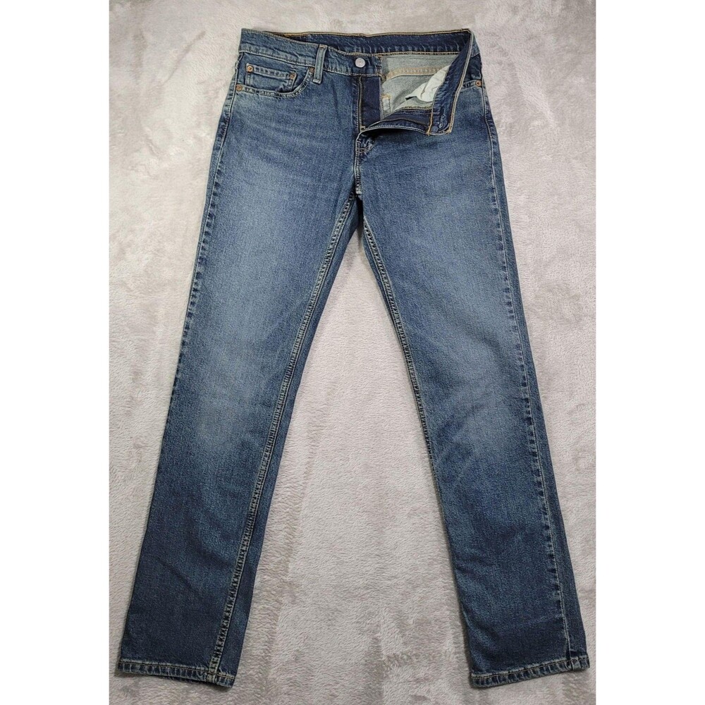 Levi's 511 Jeans Mens 32x32 Blue Med Wash Slim Tapered Zip Fly Denim Cotton